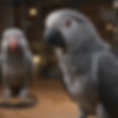 Comparison of small versus large cages for African Grey parrots