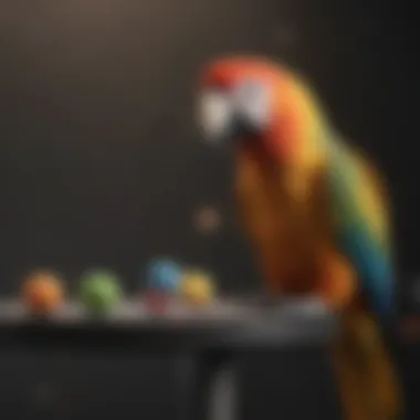Understanding Species-Specific Care Needs A colorful chart displaying different parrot species with their care requirements