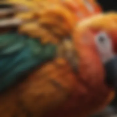 Close-Up of Feather Plucking Behavior Close-up of feathers being plucked