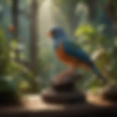 Creating a Harmonious Habitat for Pet Birds A serene setting showcasing a bird's habitat designed for emotional well-being