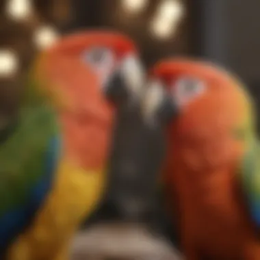 Jealousy in Parrots: Understanding Body Language A colorful parrot displaying body language indicative of jealousy