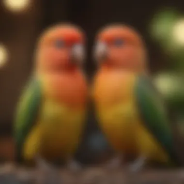 A Comparison of Lovebirds and Other Popular Pet Birds Different species of pet birds with lovebirds