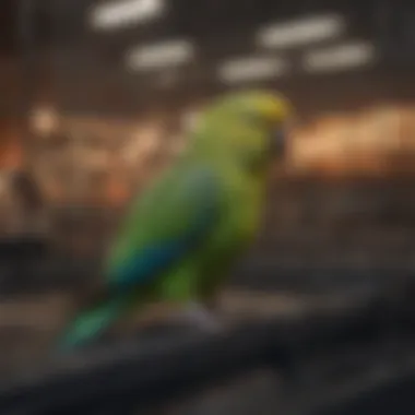 Various types of parakeet cages displayed