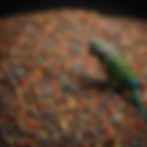 Colorful assortment of high-quality parrot pellets