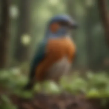 Diversity in Bird Species and Behavior An array of different bird species, highlighting the diversity in behavior and waste management.