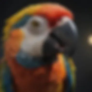 Close-up of a parrot showing its head and beak