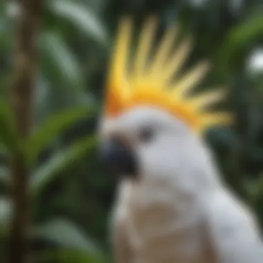 Cockatoo in Tropical Cairns A vibrant Cockatoo perched on a branch in a tropical setting