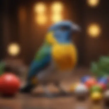 Enriching Your Bird's Life A pet bird interacting with toys and stimuli, illustrating enrichment activities