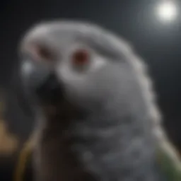 Close-up of an African Grey parrot