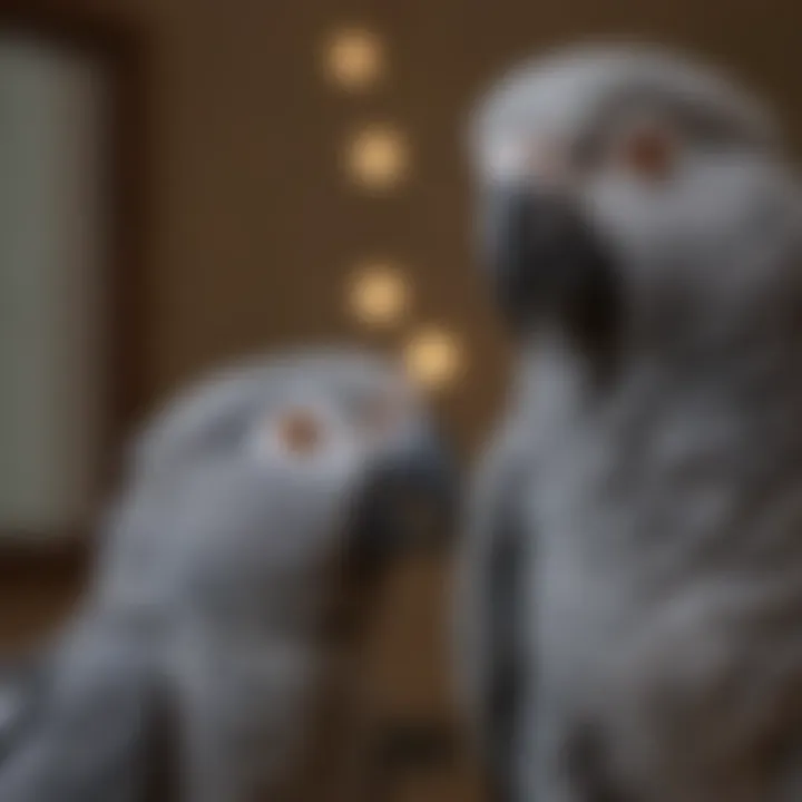 An African Grey parrot displaying its intelligence and engaging personality