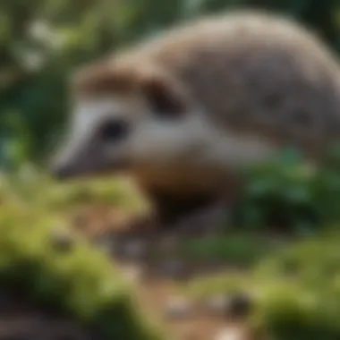 Lush garden providing ideal hedgehog habitat