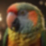 Close-up of a plucked parrot showcasing bare skin