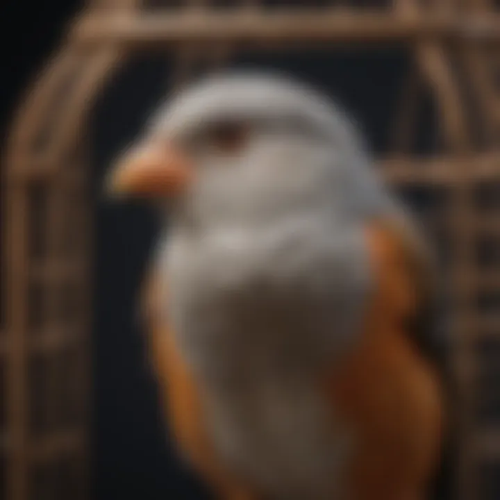 Close-up of a high-quality bird cage highlighting its features and craftsmanship