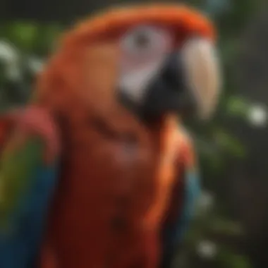 A macaw displaying vibrant feathers while squawking.