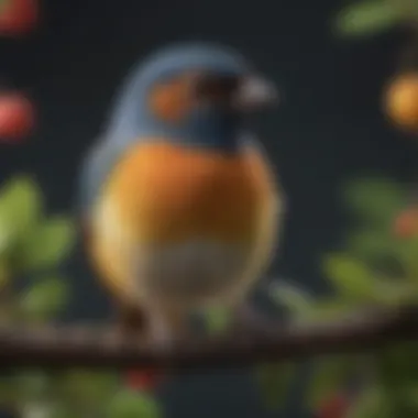 Close-up of a bird perched on a branch looking healthy