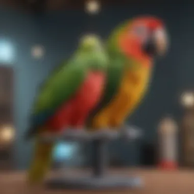 Diverse Java Parrot Stand Options Various styles of java parrot stands arranged for selection, showcasing options available