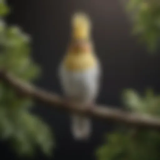 A healthy cockatiel perched on a branch