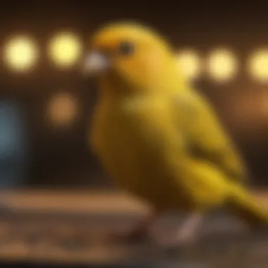 Online marketplace displaying canary birds for sale